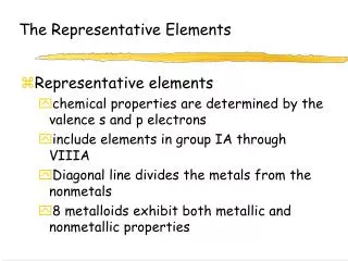 The Representative Elements