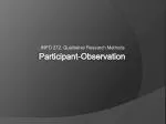 Participant-Observation - slide 1