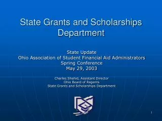 State Grants and Scholarships Department