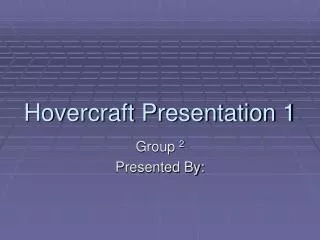 Hovercraft Presentation 1