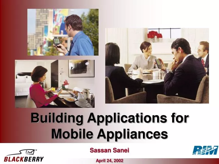 building applications for mobile appliances