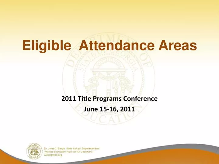 eligible attendance areas