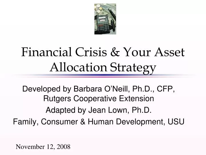 financial crisis your asset allocation strategy