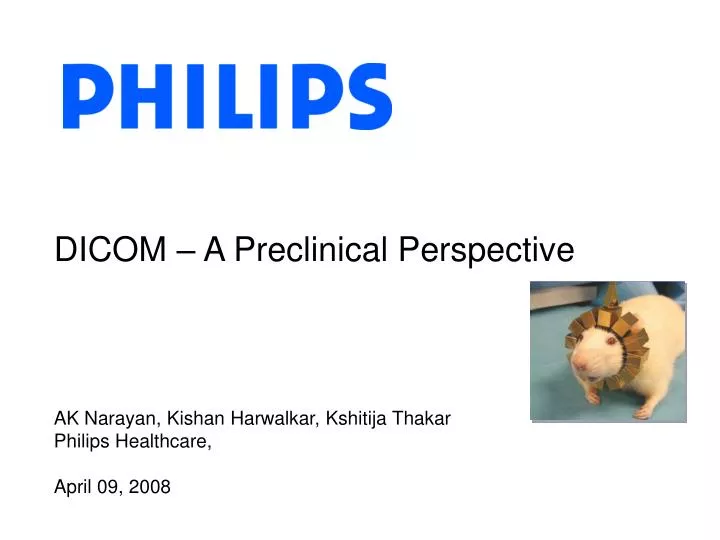 dicom a preclinical perspective