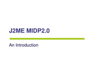 J2ME MIDP2.0