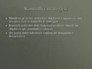 kontrolli i strategjis
