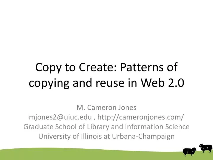 copy to create patterns of copying and reuse in web 2 0