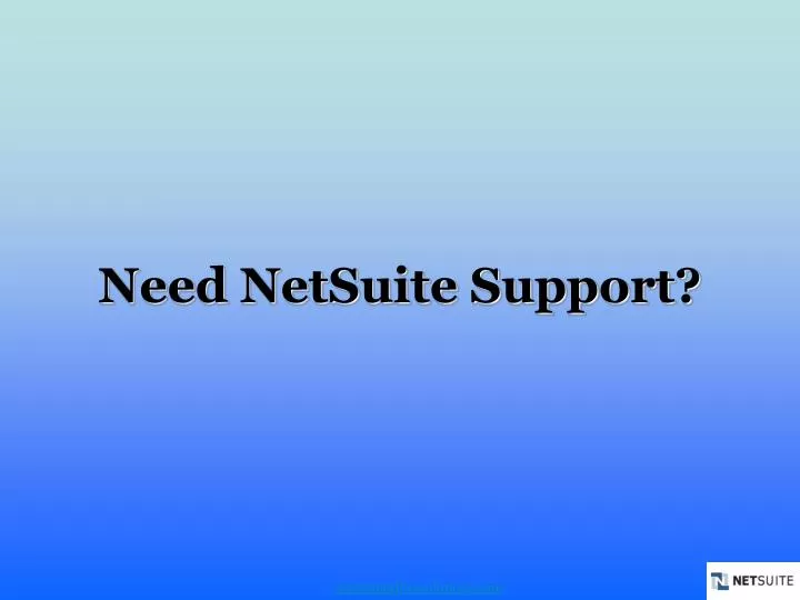 need netsuite support