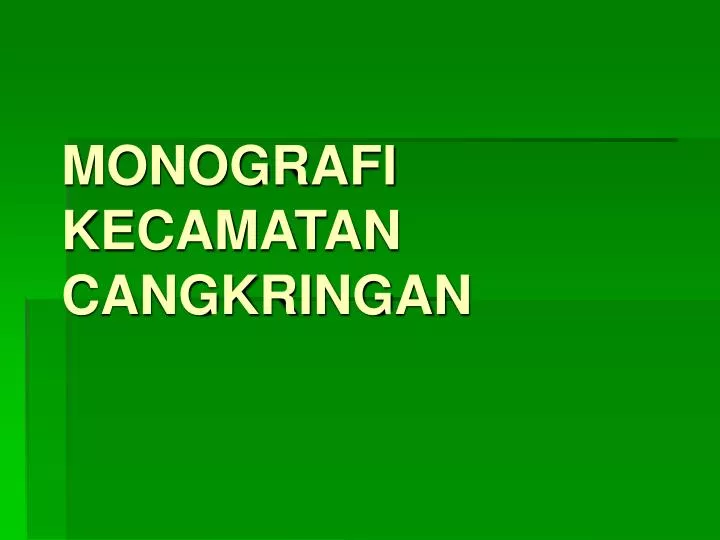 monografi kecamatan cangkringan