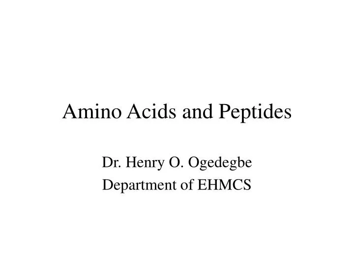 amino acids and peptides
