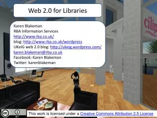 Web 2.0 for Libraries