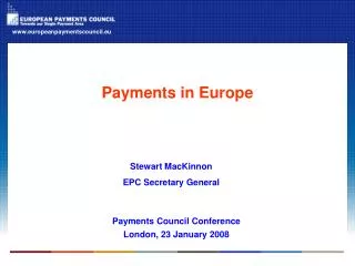 Payments in Europe