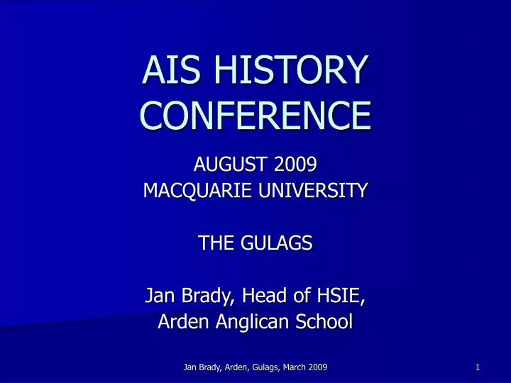 ais history conference