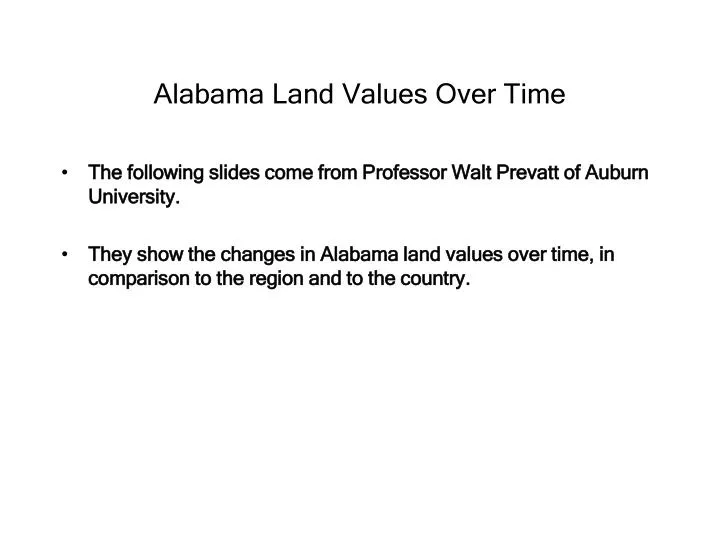 alabama land values over time