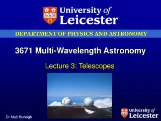 3671 Multi-Wavelength Astronomy