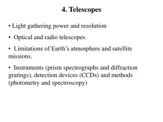 4. Telescopes
