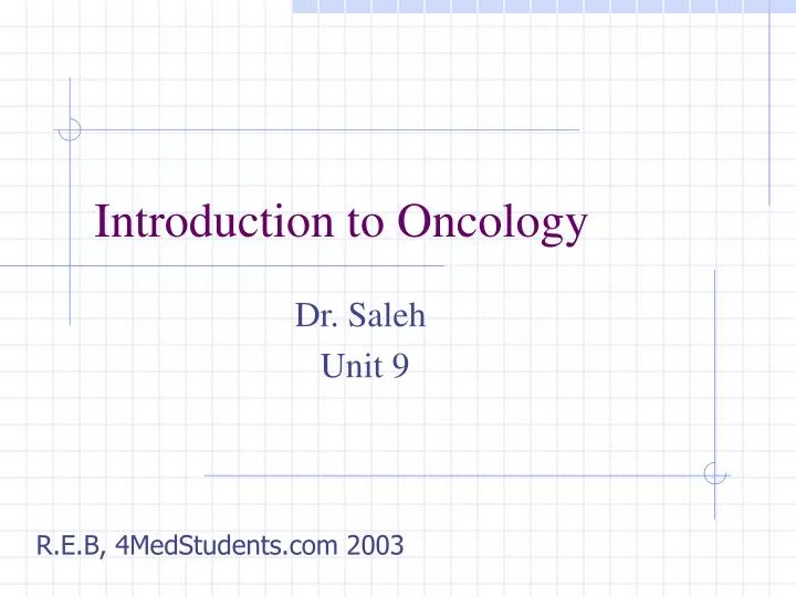 introduction to oncology