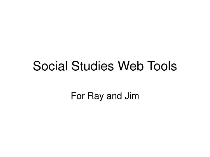 social studies web tools