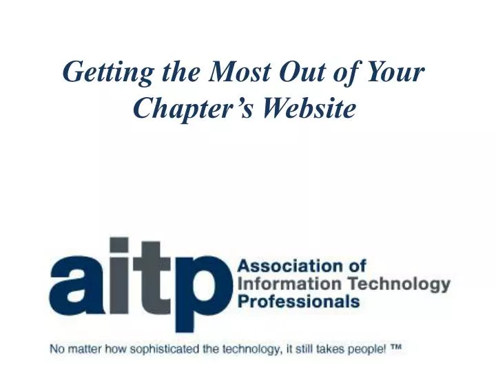 getting the most out of your chapter s website
