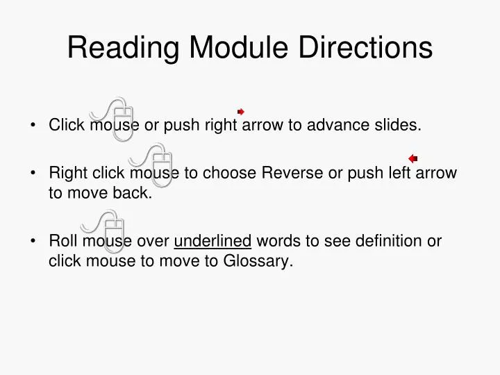 reading module directions