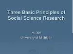 Three Basic Principles of Social Science Research - slide 1