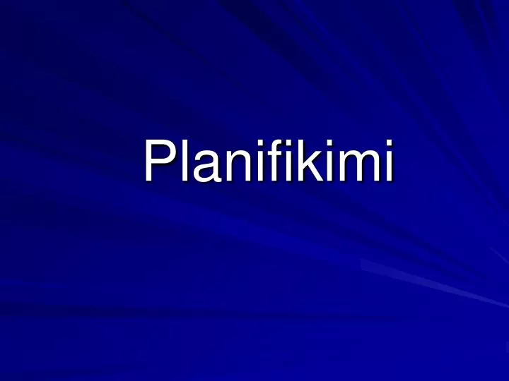 planifikimi