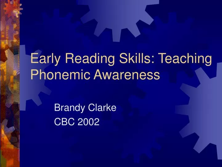 early reading skills teaching phonemic awareness