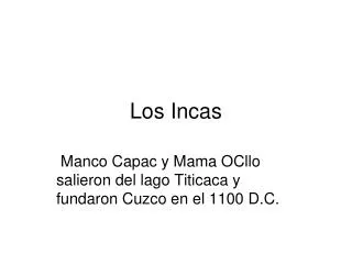 los incas
