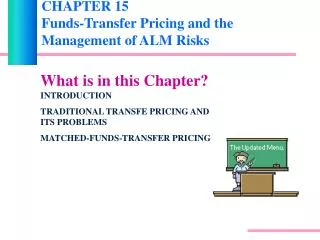 CHAPTER 15 Funds-Transfer Pricing and the Management of ALM Risks