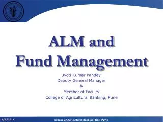 ALM and Fund Management