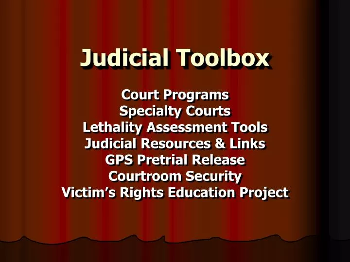 judicial toolbox