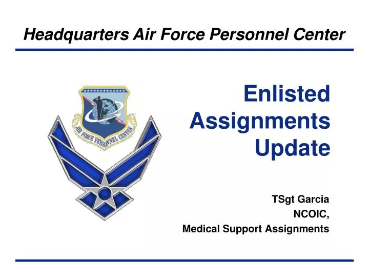 enlisted assignments update