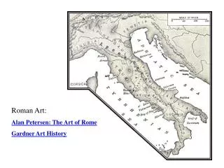 Roman Art: Alan Petersen: The Art of Rome Gardner Art History