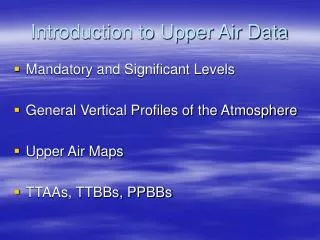Introduction to Upper Air Data