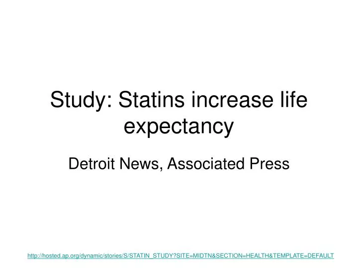 study statins increase life expectancy