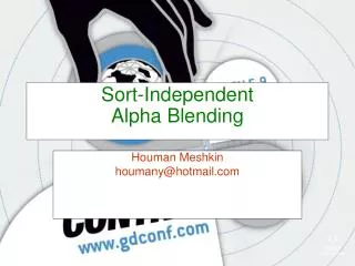 Sort-Independent Alpha Blending