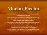 Machu Picchu - slide 1