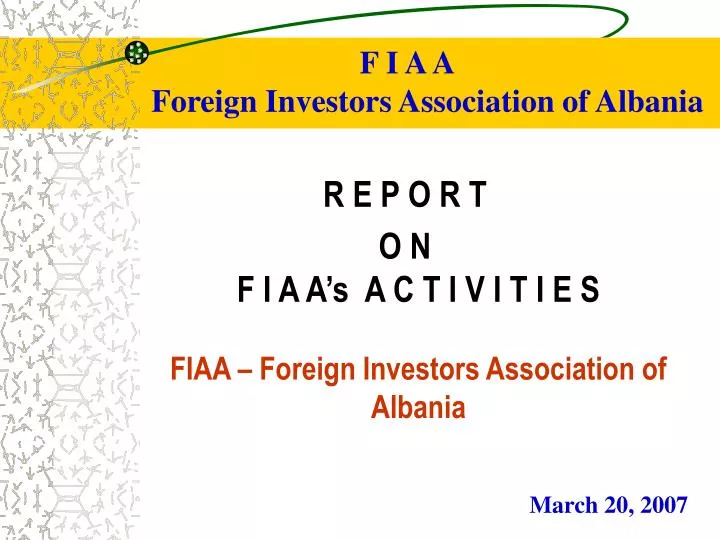 f i a a foreign investors association of albania