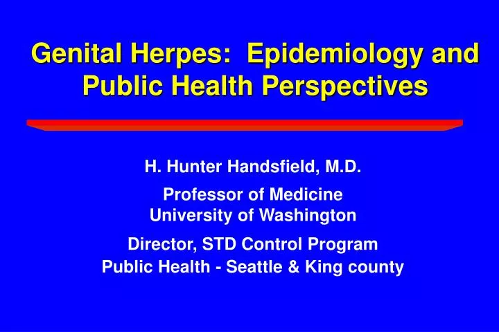 genital herpes epidemiology and public health perspectives