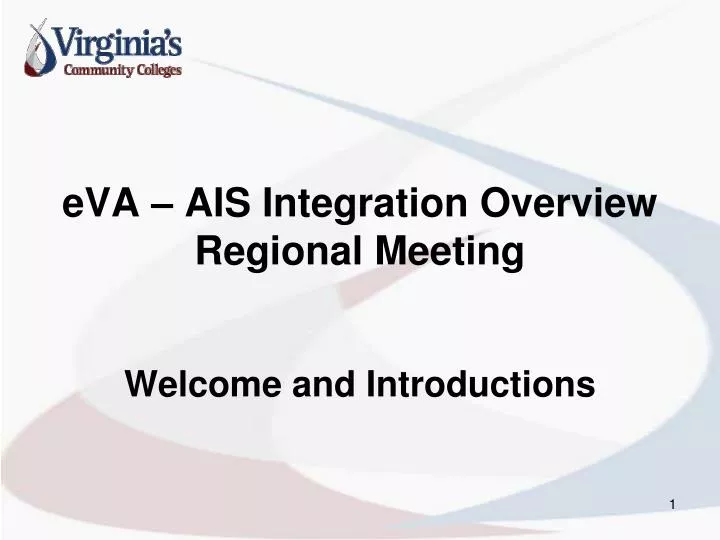 eva ais integration overview regional meeting