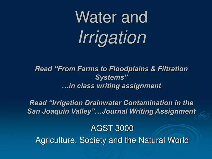 agst 3000 agriculture society and the natural world