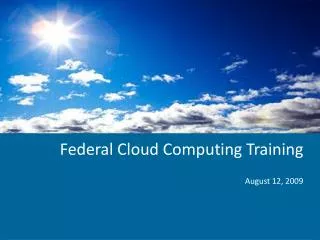 Federal Cloud Computing Training