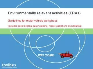Environmentally relevant activities (ERAs)