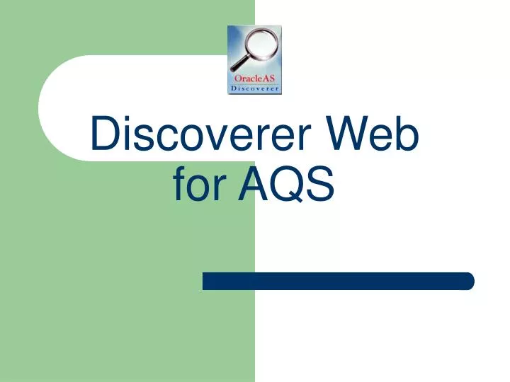 discoverer web for aqs