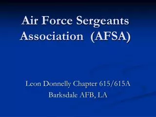 Air Force Sergeants Association (AFSA)