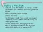 Making a Work Plan - slide 1