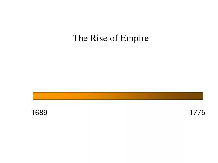 the rise of empire