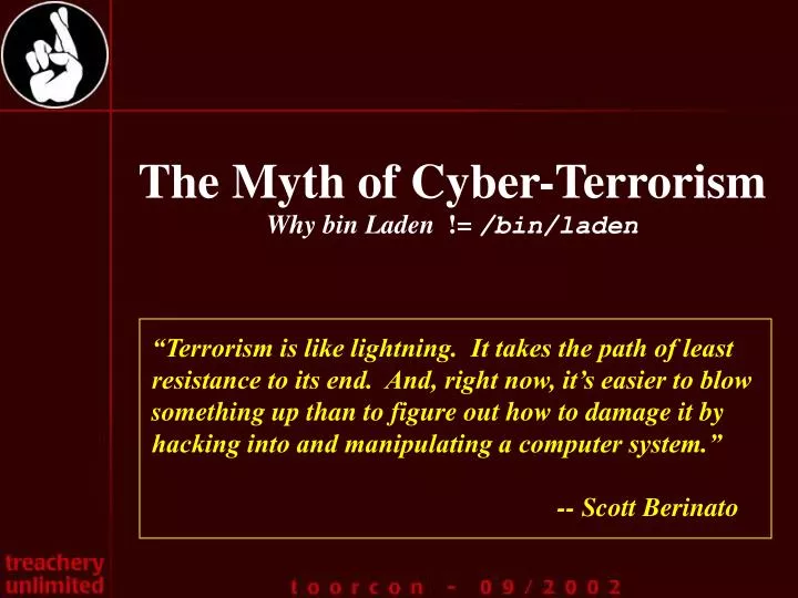 the myth of cyber terrorism why bin laden bin laden