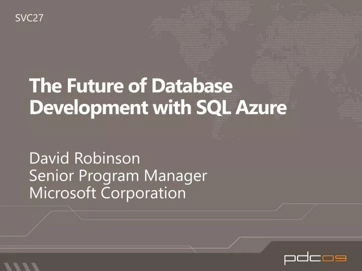 the future of database development with sql azure