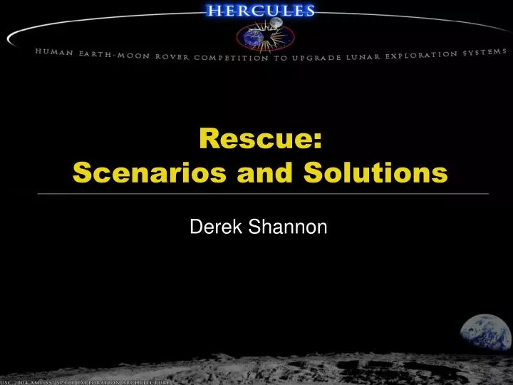 rescue scenarios and solutions